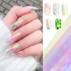 5 Sheets 3D Holographic Starry Paper Glitter Foil Nail Art Sticker Rainbow Mirror Stencil Decal DIY