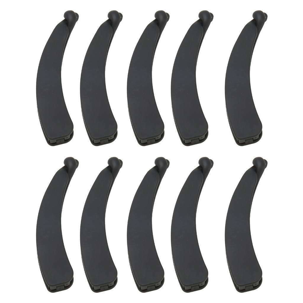 10PCS Black Banana Hair Clip Safe Elegant Sweet Fashionable Flexible Ponytail Holder for Hair Accessories