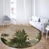 Листья тропических растений, круглые коврики, цветочный дом, ковер для дивана, домашний ковер для гостиной, спальни, ванной комнаты, коврики с принтом, ковер для украшения