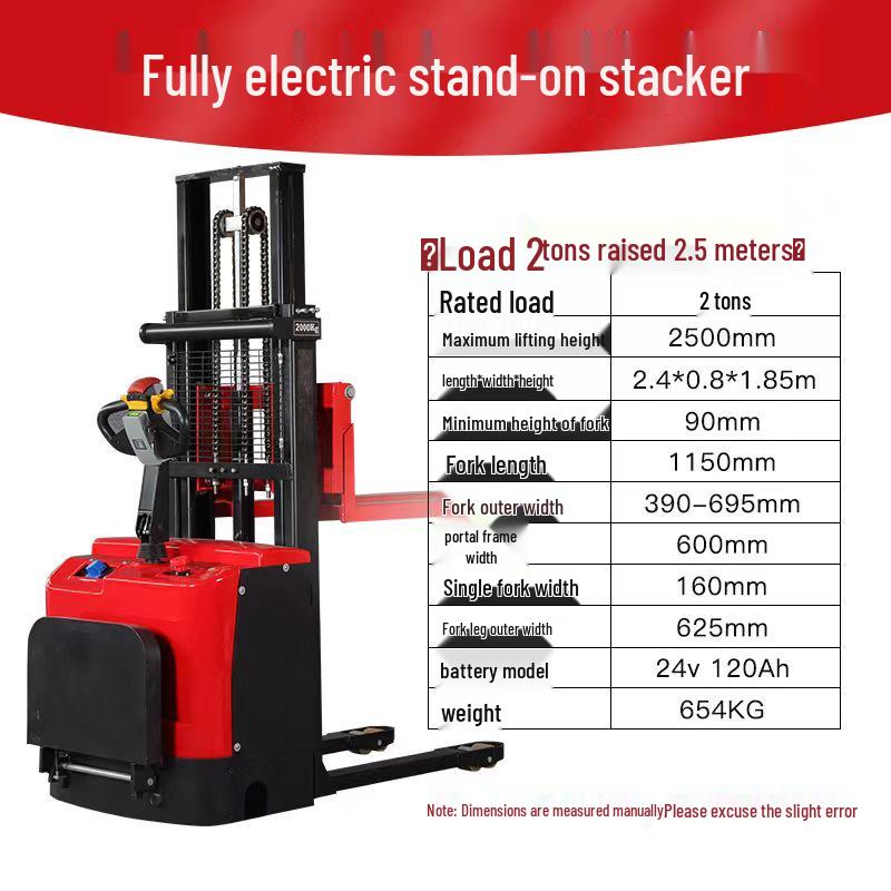 Manual & Electric Hydraulic Stacker Forklift for 1T-2T Lifting, Loading, and Unloading