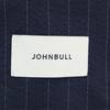 Неиспользованный приталенный пиджак в полоску Johnbull S Темно-синий Сирсакер Мужской Б/У