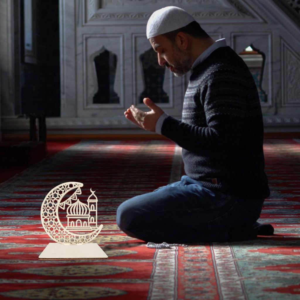 Folulus Мусульманин Ледейд Мубарак Деревянные подарки могут быть украшением «сделай сам» для Ид аль-Фитр