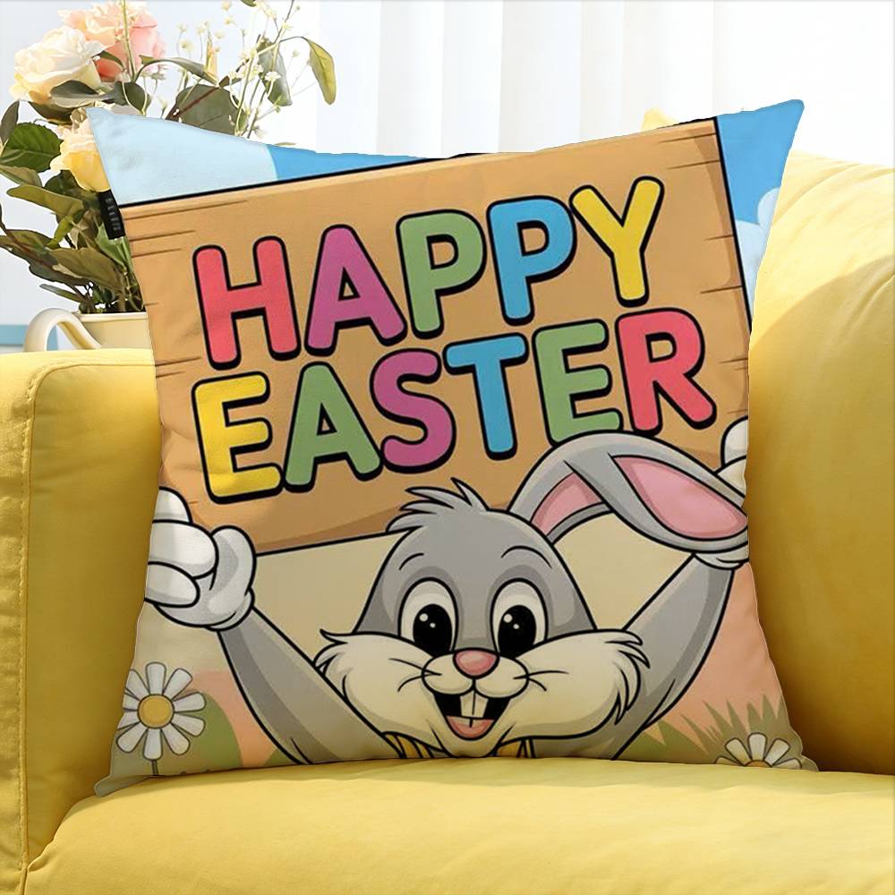 Happy Easter To You World Various Sizes Square Pillow Case For Car Home Bedchamber Decor