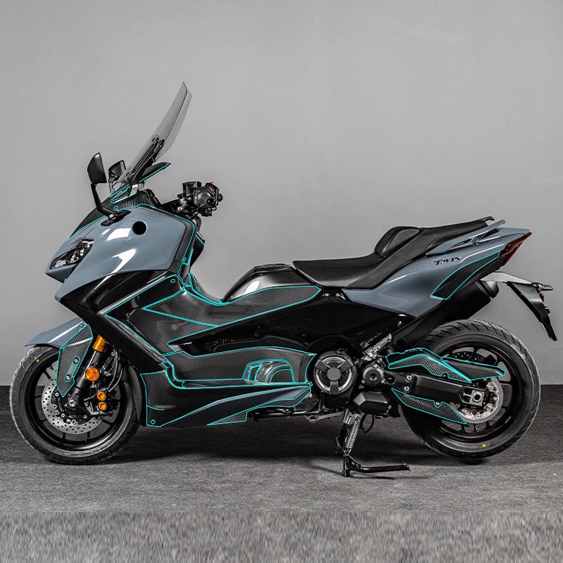 Подходит для 2025 Yamaha TMAX560 TechMax Пленка на бак из углеродного волокна Высокогибкая Защита от царапин Погодоустойчивая Долговечная