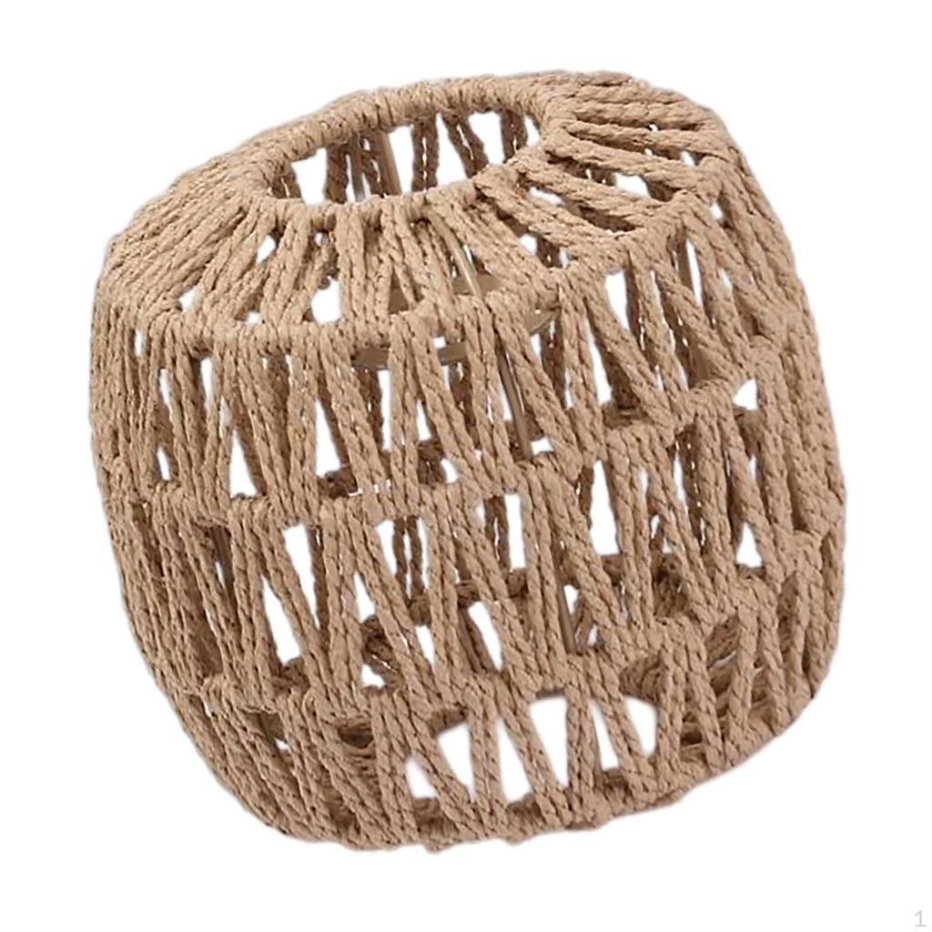 Абажур для подвесной лампы из бумажной веревки, ротанга, плетеный вручную, в стиле бохо, для кухонного острова, спальни,