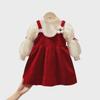 Autumn 2024 Thickened Baby Girl Dress Suit for 1-Year-Olds - Fashionable Winter Wear