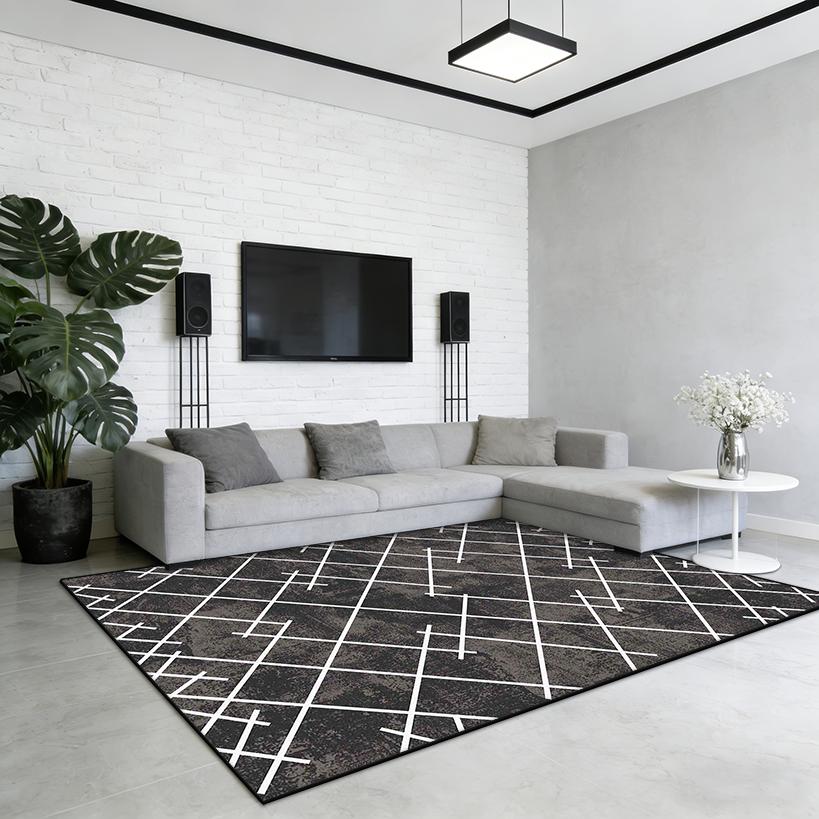 Modern Minimalism Decoration Living Room Carpet Study Room Non-slip Washable Tables Chair Mat Bedroom Bedside Fluffy Plush Rug