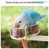 Feeder Cup With Clip Pet Bird Feeder Water Bowl 1/2/4Pcs Parrot Food Bowl Bird Cage Feeder Pet Feeding Basin Bracket Accessories