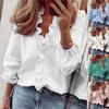 Spring and Summer New Long Sleeved Ruffled Shirt Women's Shirt