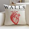 Folk TThe LumineersS Cushion Cover Breathable and skinfriendly linen pillowcase square removable and washable cushion