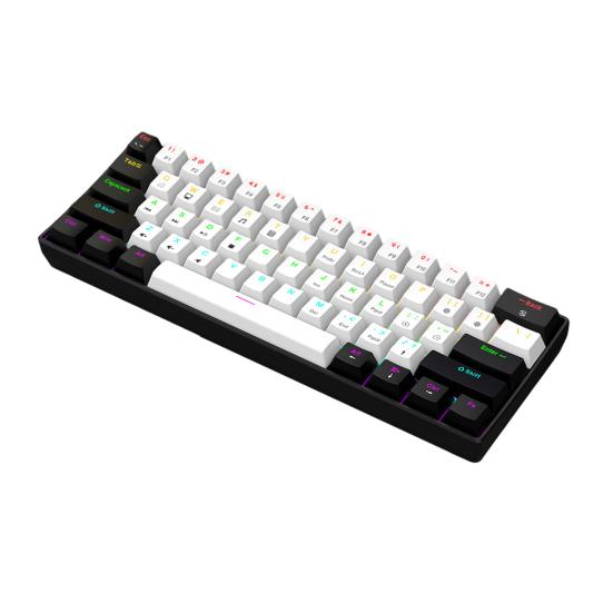 Проводная механическая игровая клавиатура с RGB-подсветкой, эргономичный дизайн, 61 клавиша, компактная мини-проводная офисная клавиатура для ноутбука