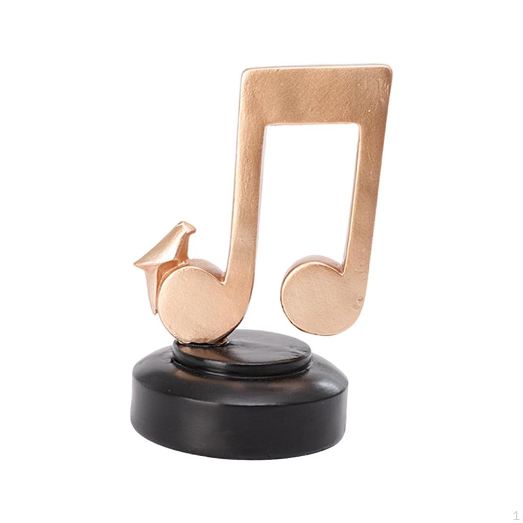 Melodic Note Figurine Musician Gift Resin Decorative Statue for Bedroom Livingroom Shelf