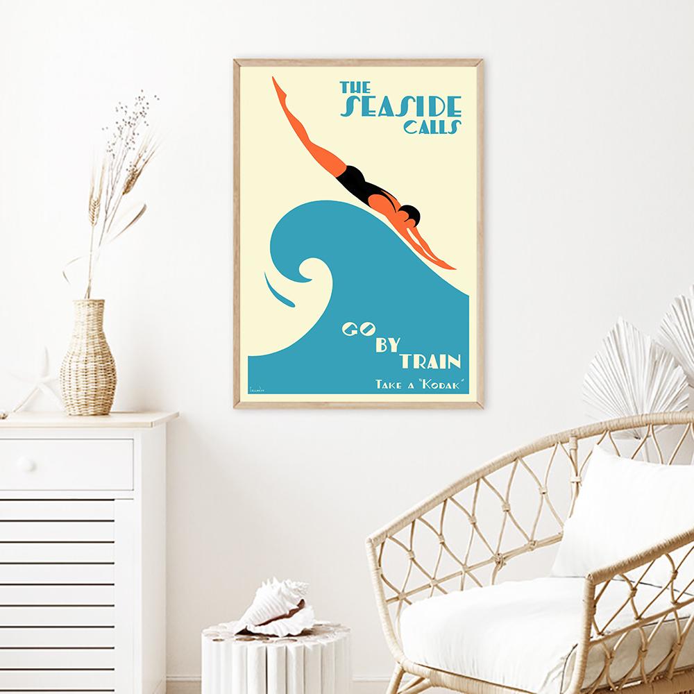 Приморские звонки принт австралийский винтажный туристический постер Герта Селлхейма деко 1930 настенная живопись на холсте картины домашний декор