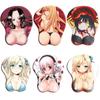 Mousepad Creative Cartoon Anime 3D Sexy Chest Silicone Mouse Mice Pad Wrist Rest Support Desk Mouse Mat For Gaming