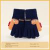Cartoon Dinosaur Winter Knitted Gloves 7-12 Years Old Kids Gloves  Boys and Girls