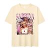 90s Sabrina Carpenter Music Tour 2024 Pattern T-shirt Women's Retro High Quality Fashion T-shirt T-shirt