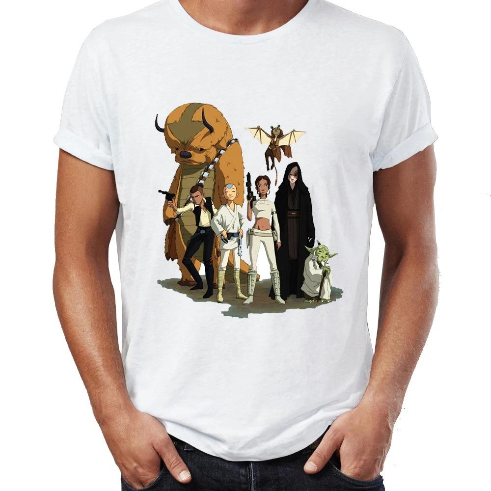 Casual Men's T-shirt Avatar The Last Airbender Aang And Appa Anime Badass Tshirt Unisex Tees Tops Harajuku Streetwear