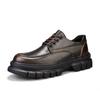 Thick Bottom Men Business Casual Leather Shoe Non Slip Platform Oxfords Shoes Lace-up Formal Dress Footwear Man Walking Sneakers