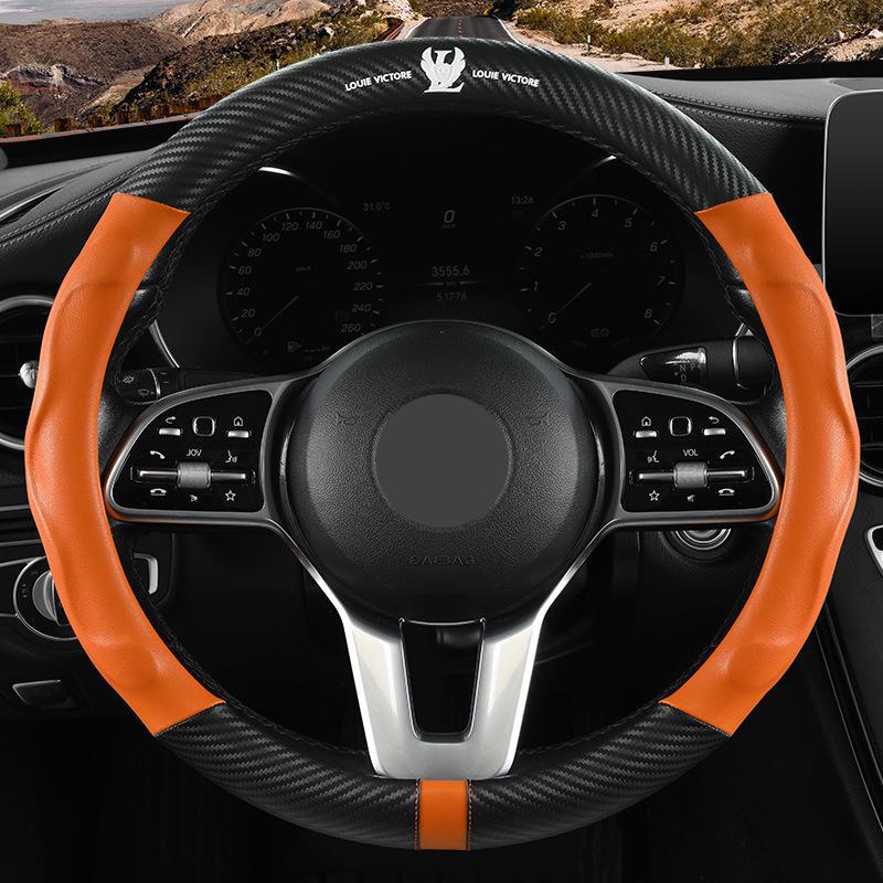 Чехол на руль из матовой углеродной кожи с эффектом 3D для Geely Binyue, Binrui, COOL, Boyue и Dihao