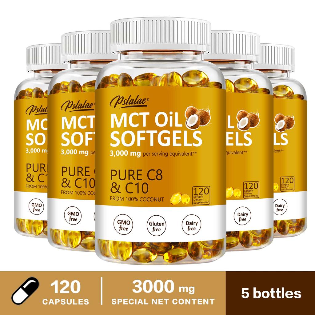 Pslalae Pure MCT Oil Capsules, Nutritional Supplement, High Absorption Rate, Suitable for Both Men and Women