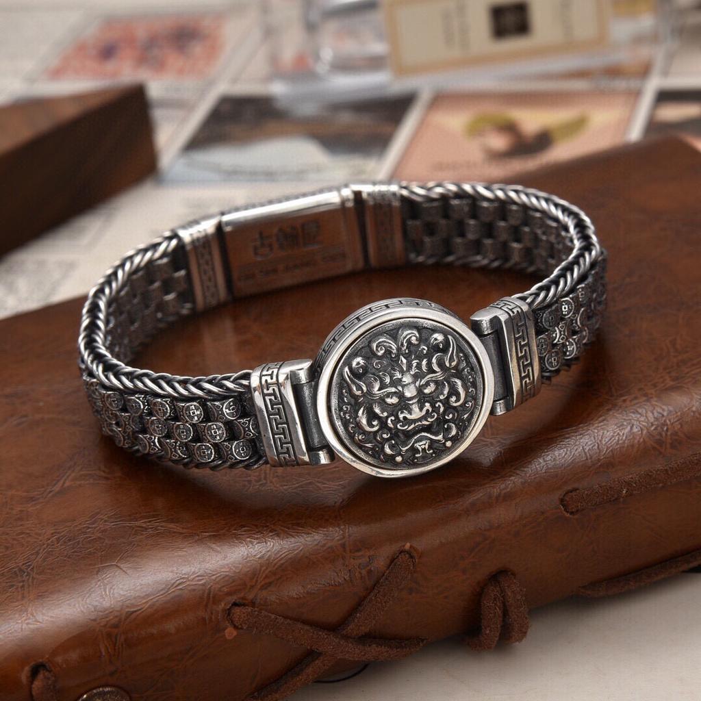 New Retro Vintage and Vintage Pixiu Rotating Bracelet for Men's Accessories with a Strong Trend