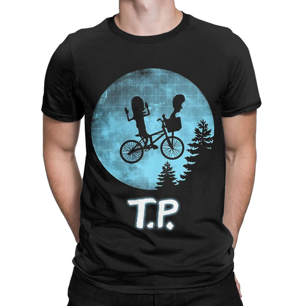 Vintage Photograp T.P Novelty 100% Cotton T-Shirt Beavis and Butt-Head Tops Tees For Men