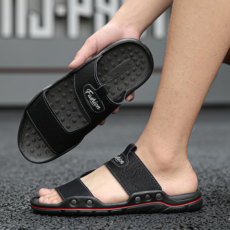 Fashion Men Summer Sandals Youth Slippers Men Design Outside Thick-Soled SandalsHigh Quality Slippers Non-Slip Men Shoes Big Size 48 49