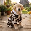Hooded Design Christmas Dog Jumpsuit Warm Plush Winter Dog Clothes Dog Four Legged Coat  Photo Prop