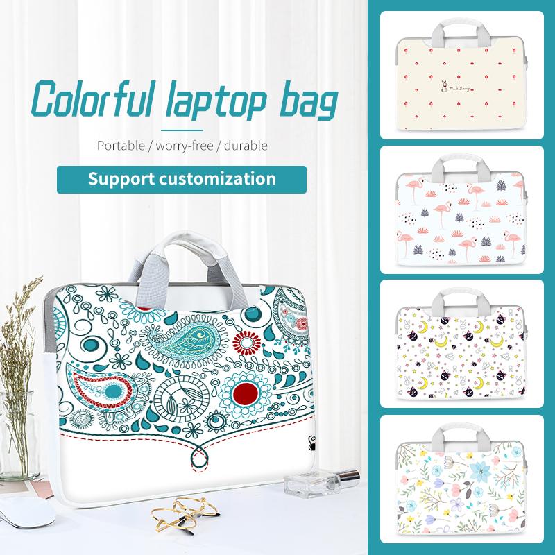 Laptop Bag Computer Case Laptop DIY Inclined Shoulder Messenger Hand Bag 12 13.3 14 15.6 17 Inch for Macbook/HP/Lenovo/ Acer