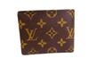 Оригинальный мужской кошелек LOUIS VUITTON Monogram из коричневой кожи, складной, для купюр M60930 #b257 Открытая коробка