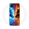 Case for Samsung Galaxy A22 5G Ice and Fire Wolf
