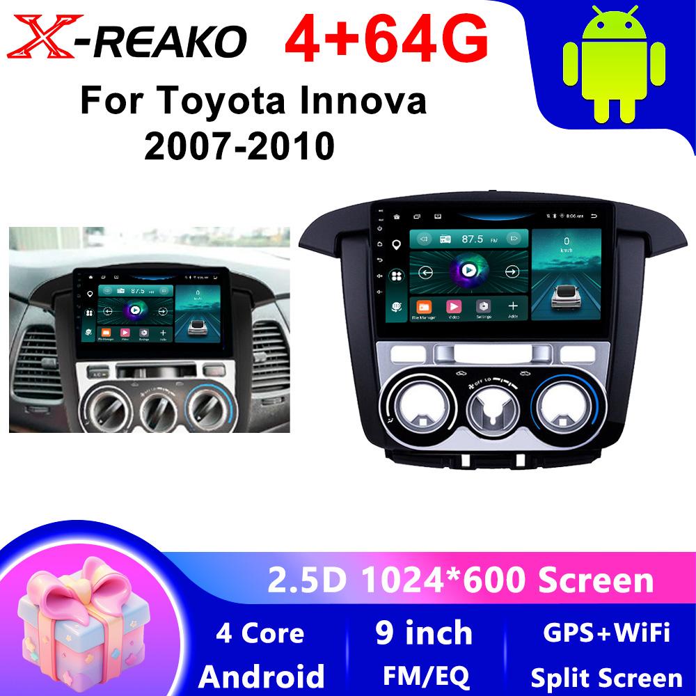 X-REAKO Автомобильный видеоплеер для Toyota Innova 2007-2010 GPS-навигация Встроенный DSP Carplay Автомагнитола Головное устройство Android