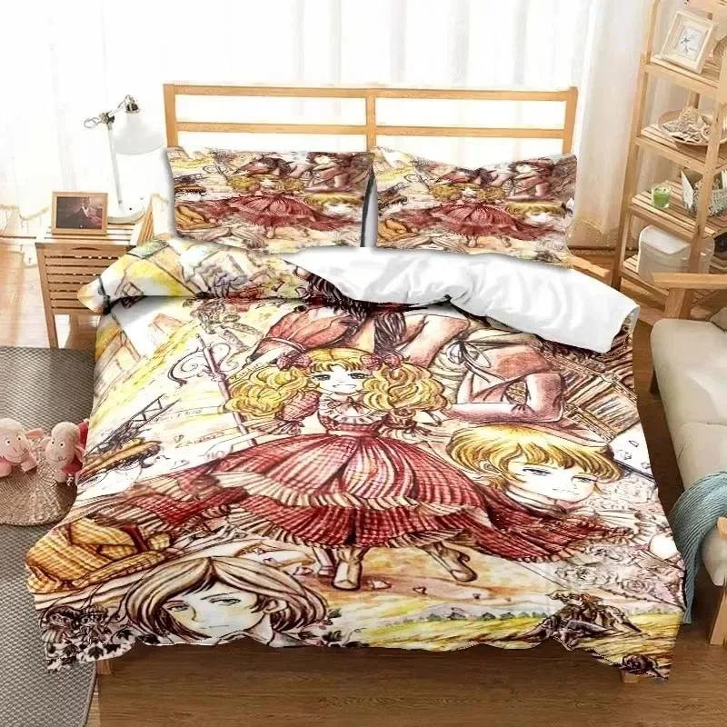 Manga Candy Candy Bedding Set Duvet Cover Bed Set Quilt Cover Pillowcase Comforter King Queen Size Boys Adult Bedding Set