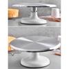 10 Inch Silent Bearing Rounded Edges Cake Turntable Revolving Cake Stand Aluminum Alloy for Home for Cake Decorating Supplies
