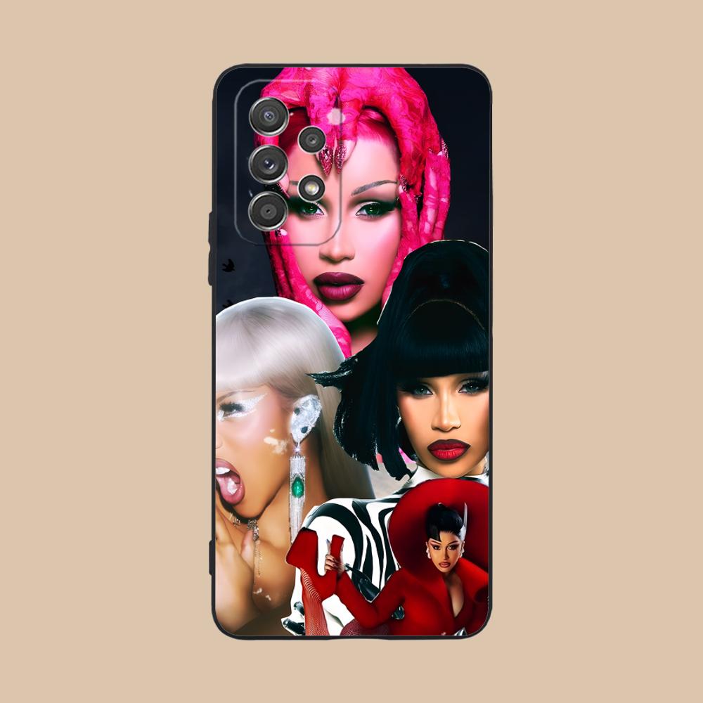 Матовый ТПУ чехол для мобильного телефона Cardi B для Samsung Galaxy M55 54 42 35 34 33 32 23 22 15 14 13 12 F55 5G Цветная обложка