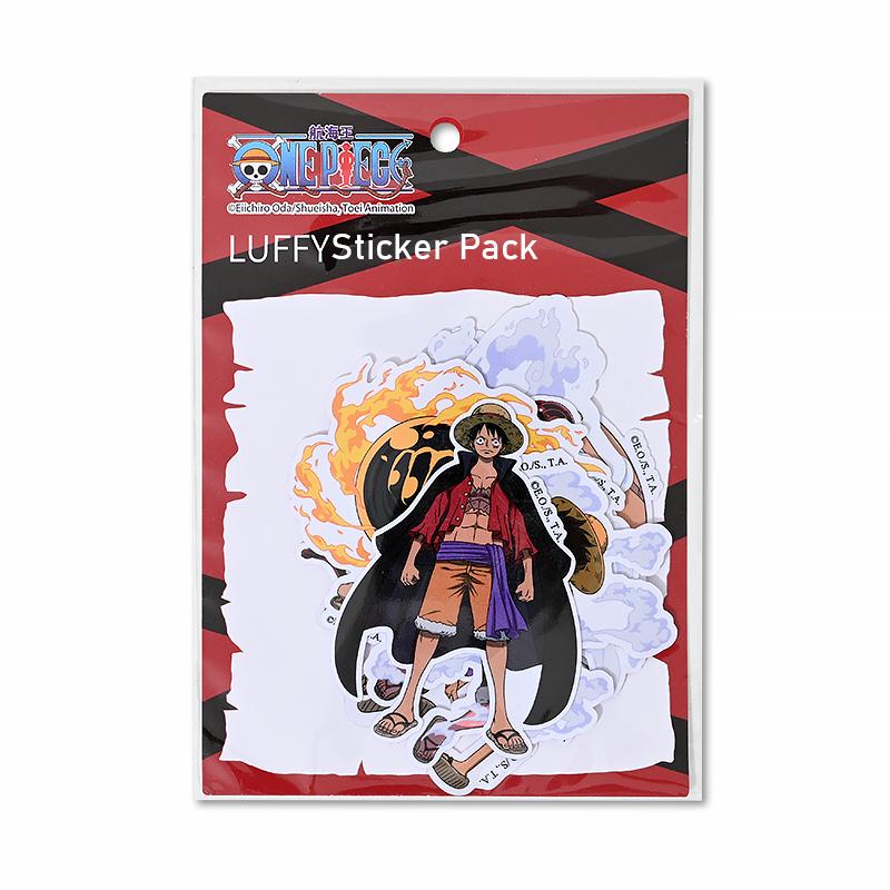 8-Pack Officially Licensed One Piece Luffy Sticker Pack – Creative Decorative Stickers for Journals and Perfect as Gifts.
