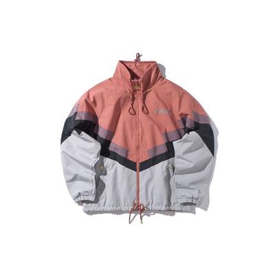 Li-Ning Спортивная свободная куртка контрастного цвета, верхняя одежда унисекс, серая AJDP269-1