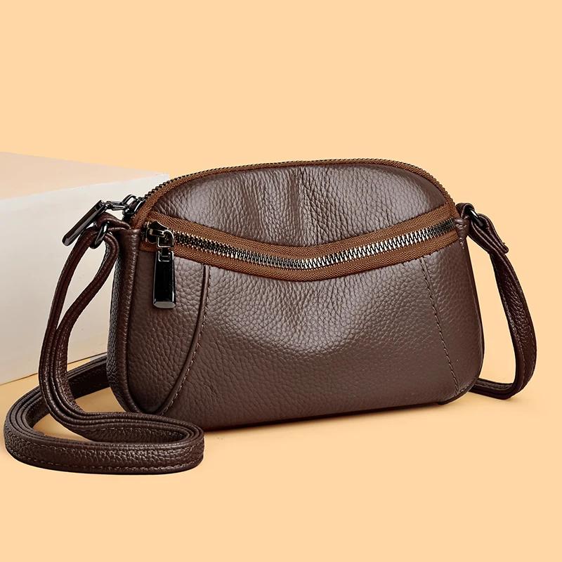 Кожаная сумка через плечо для женщин, повседневные сумки-кошельки, женственные дизайнерские роскошные модные сумки