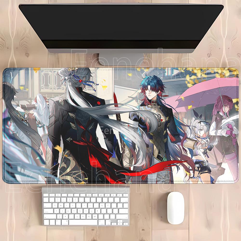 Honkai Star Rail Hsr Игровой Коврик для Мыши Mortenax Blade Коврик для Клавиатуры ПК Компьютера HD Печать Коврик для Мыши Оверлок Нескользящая Основа Настольный Коврик