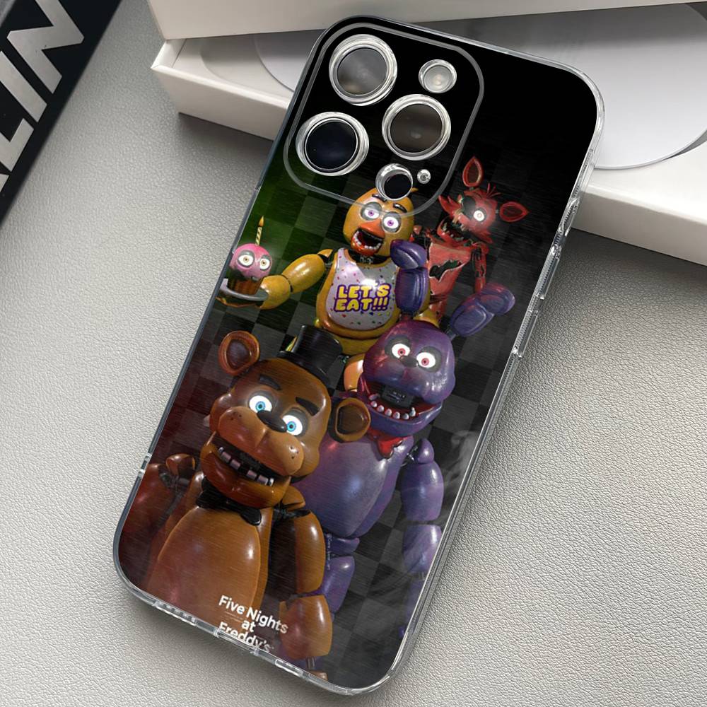 W-Fnaf-e-Fives-nights-At-Freddys-Прозрачный Силиконовый Мягкий TPU Чехол Для телефона iphone 17 16 15 14 Plus 13 12 Mini 11 Pro Max Оболочка Capa
