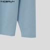 INCERUN Autumn Men Zipper Long Sleeve Knitted Sweaters Casual Rib Pullovers