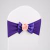 2pcs Vintage Satin Chair Sashes Band Reusable Chair Back Flower Durable Chair Bow Tie  Wedding