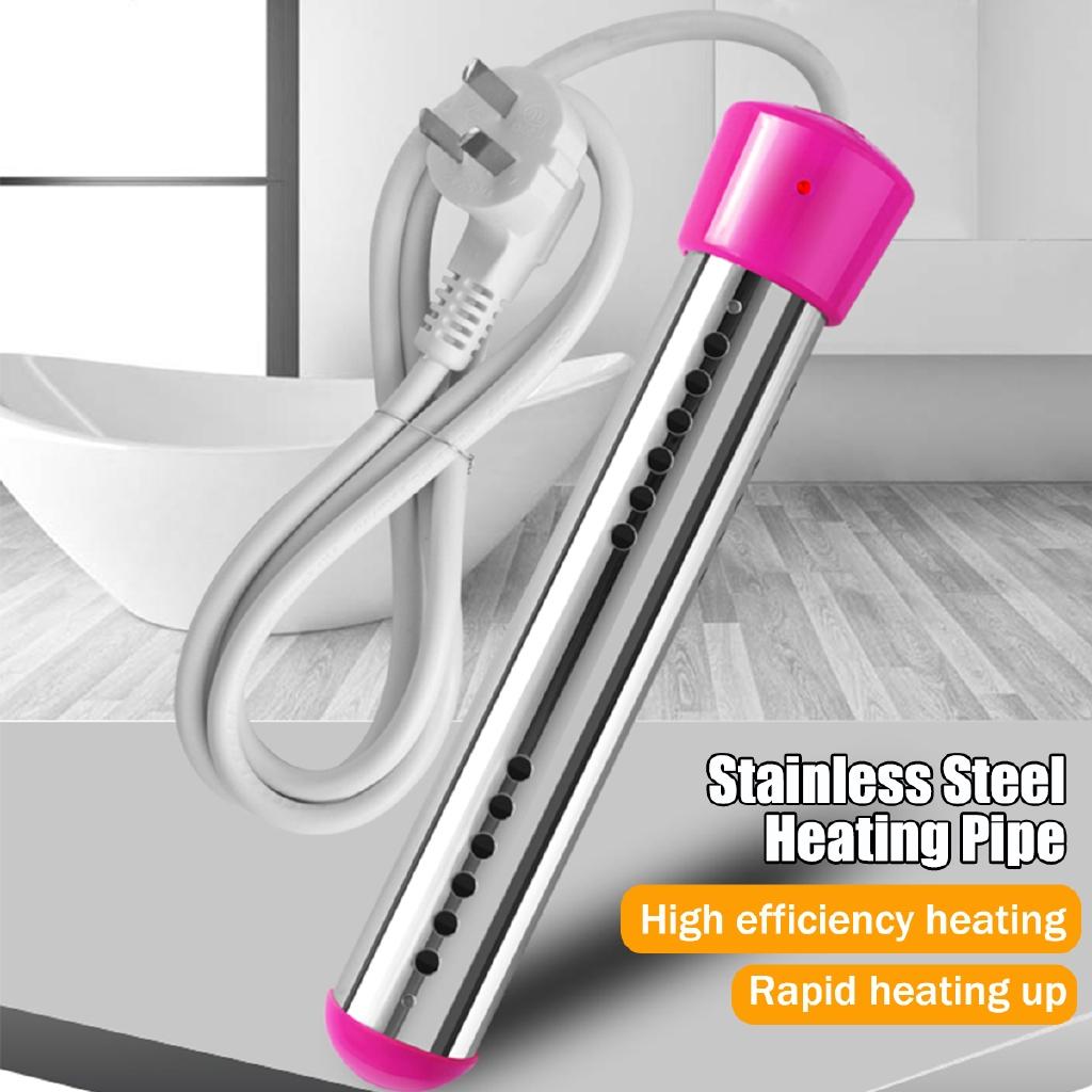 Electric Immersion Element Boiler Automatic Power-off Water Heater Curling Irons Heater Red 220V 2500W 1.5M