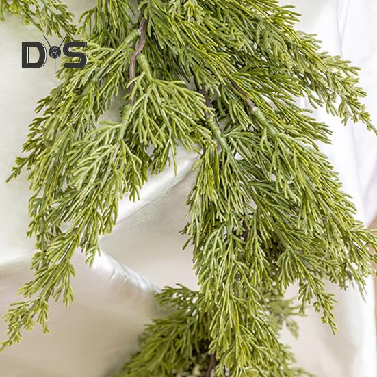 Рождественская гирлянда из искусственной зелени, гирлянда из лозы, зимнее украшение из искусственной сосновой лозы для каминной полки, лестницы, стола, декор
