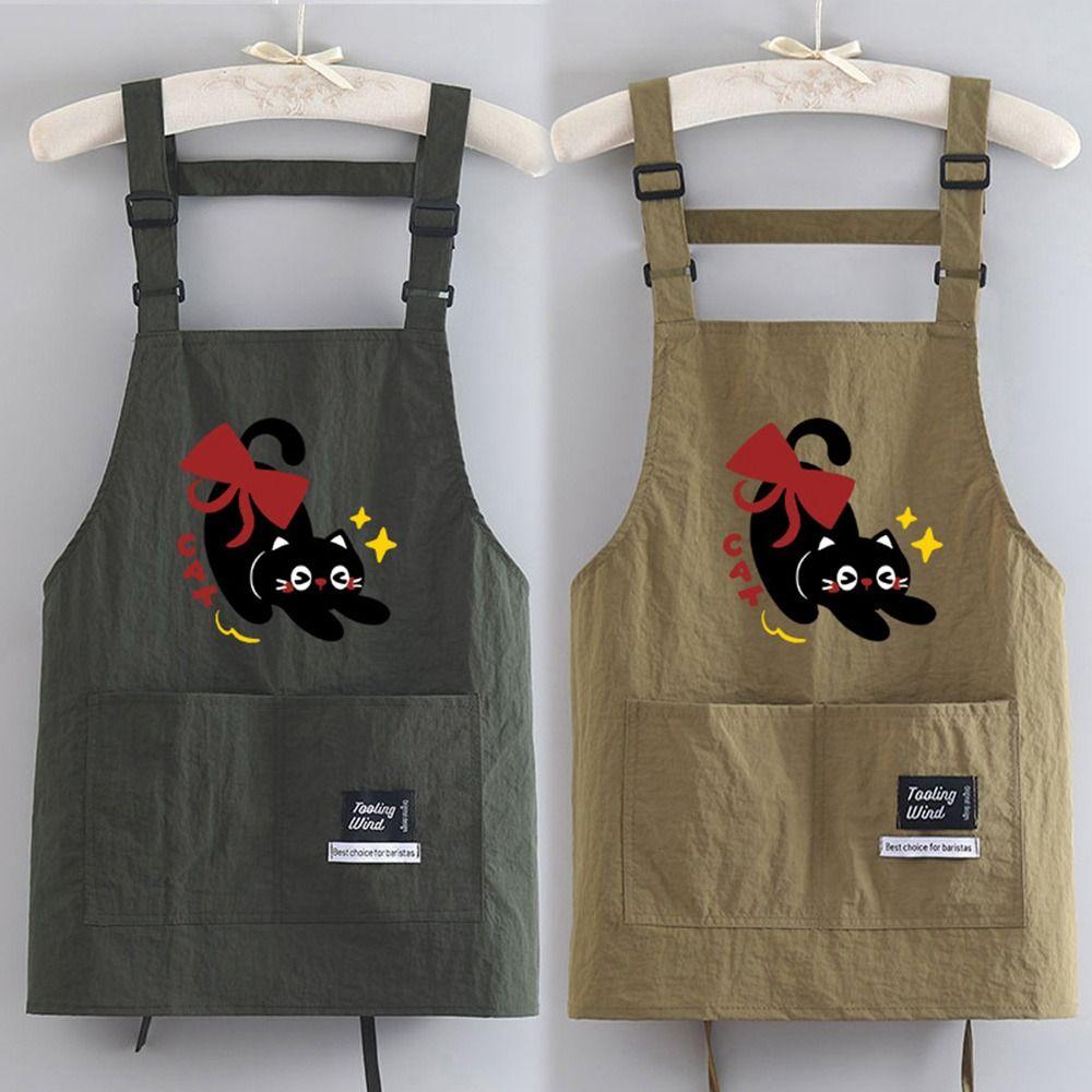 Adjustable Kitchen Apron Cartoon Cooking Smock Cute Catering Work Clothes  for Home Kitchen