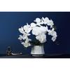 Artificial Orchid Fake Flowers Phalaenopsis Orchid Faux Orchids Flowers Decor Indoor White Orchid Kitchen Table Centerpiece Decorative Flowers for