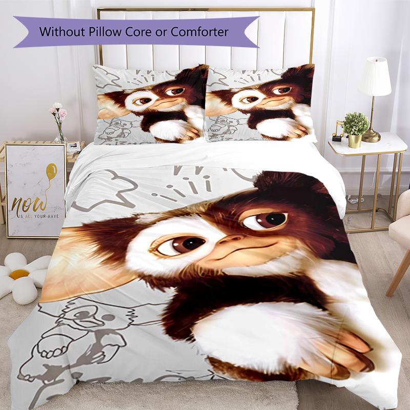 3pcs Gremlins Bedding Set Duvet Cover Closure Includes 1 Duvet Cover & 2 Pillowcases, Soft and Comfortable for All Seasons.