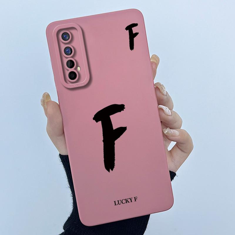 Для Realme 7 RMX2155 7 Pro RMX2170 Чехол Счастливой Начальной Буквой Мягкий Силиконовый Матовый Чехол для Телефона для Realme7 RMX2151 корпус