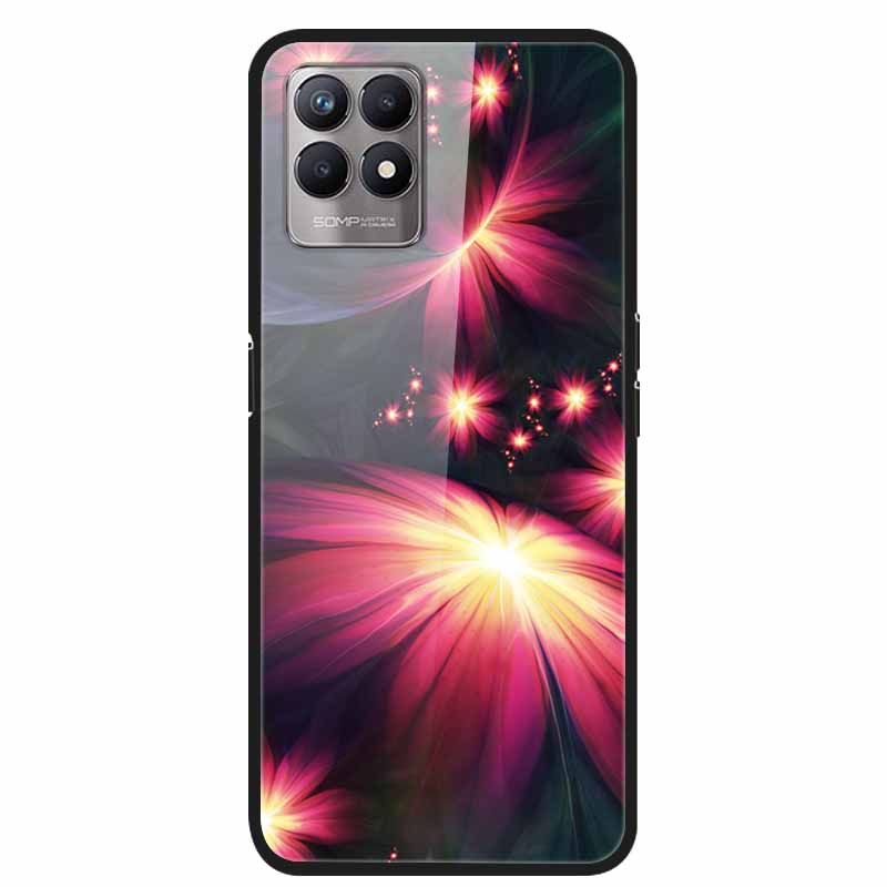 For Realme 8i Cases Realme 8 5G Tempered Glass Hard Back Cover For Realme8 Phone Cases Soft Bumper Fundas for Realme 8 i Realme8