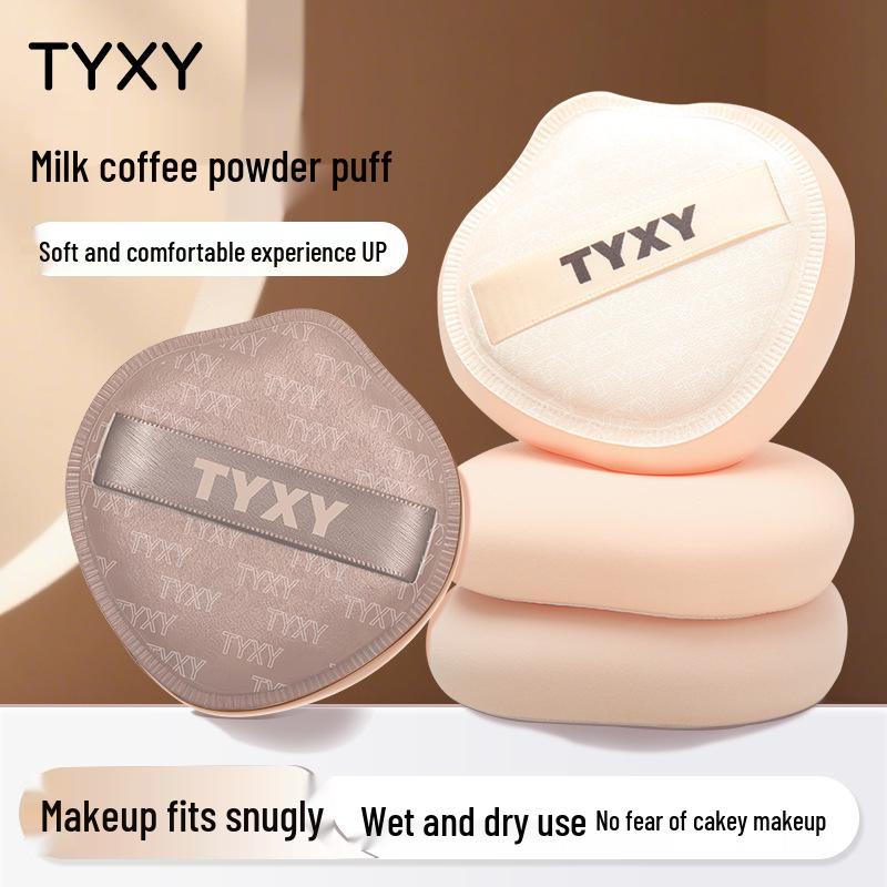 TYXY Пуф для макияжа "Зефирка" для девочек, двойного назначения - Антикомкование, Мягкий, Подходит для сухого и влажного использования